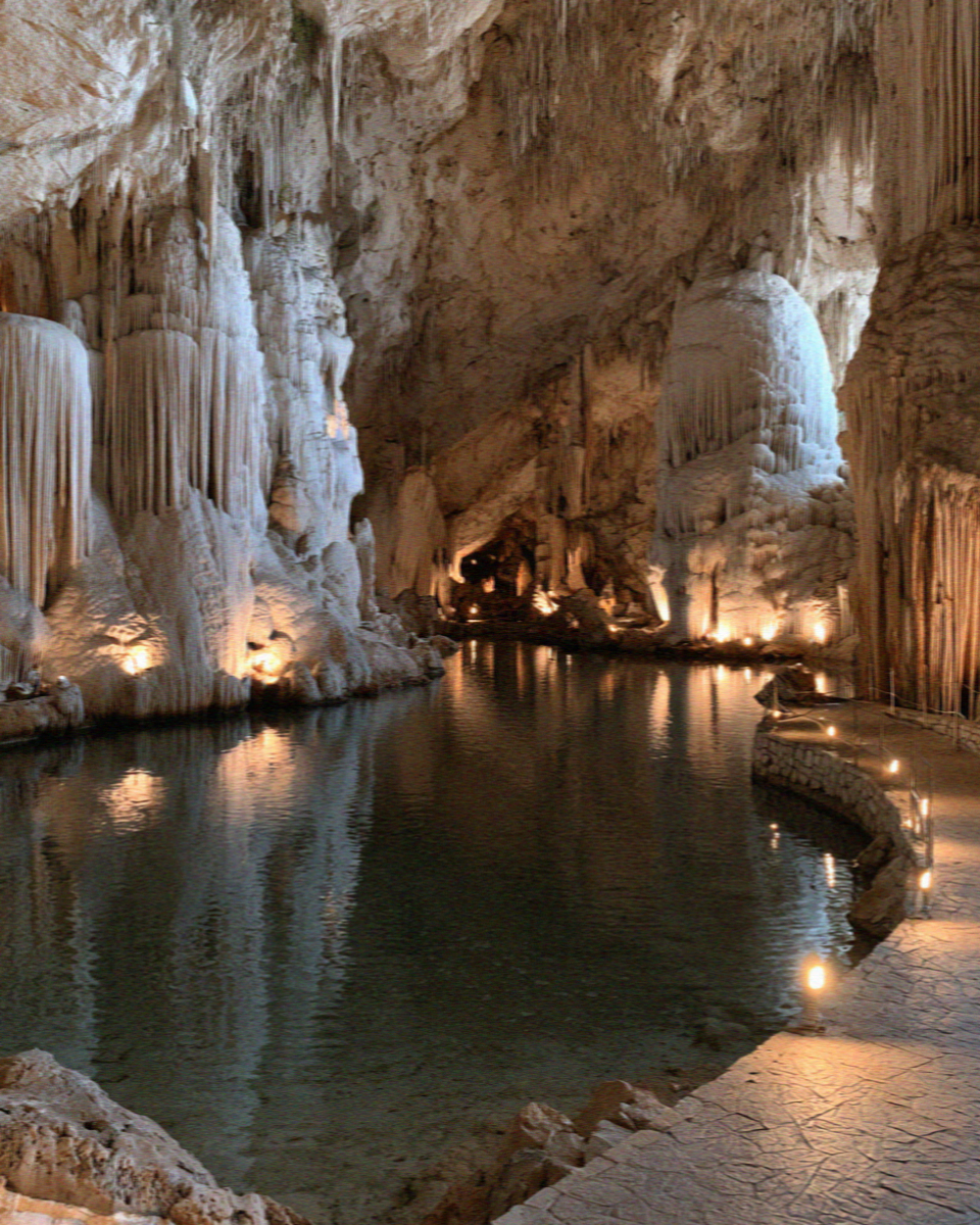Inside Neptune's Grotto near Alghero, Sardinia