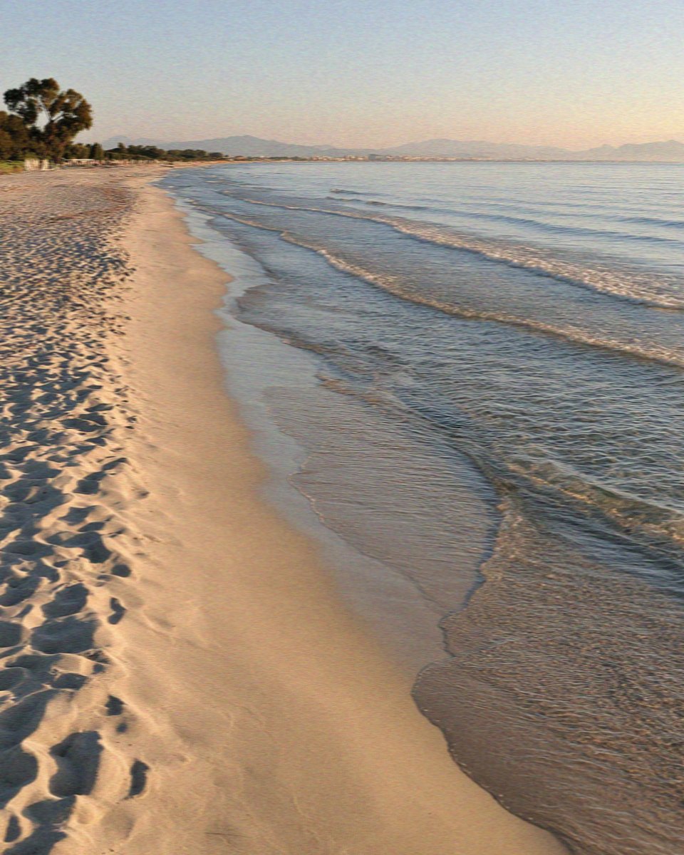 Cagliari poetto empty eastern end