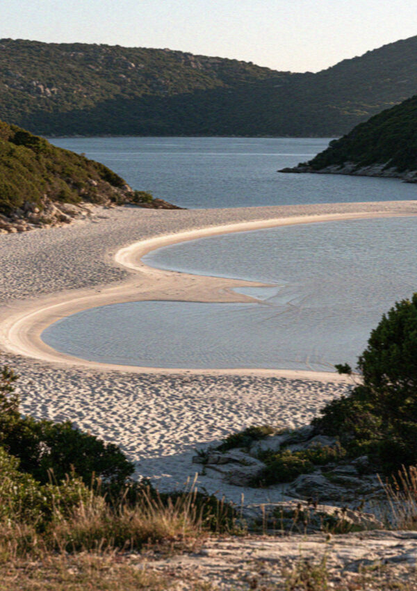 The shell shaped bay at Rondinara in southern Corsica
