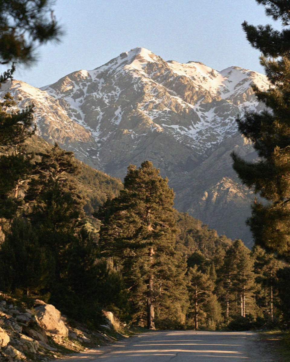 Snow lying on the high ridges of the Corsican interior