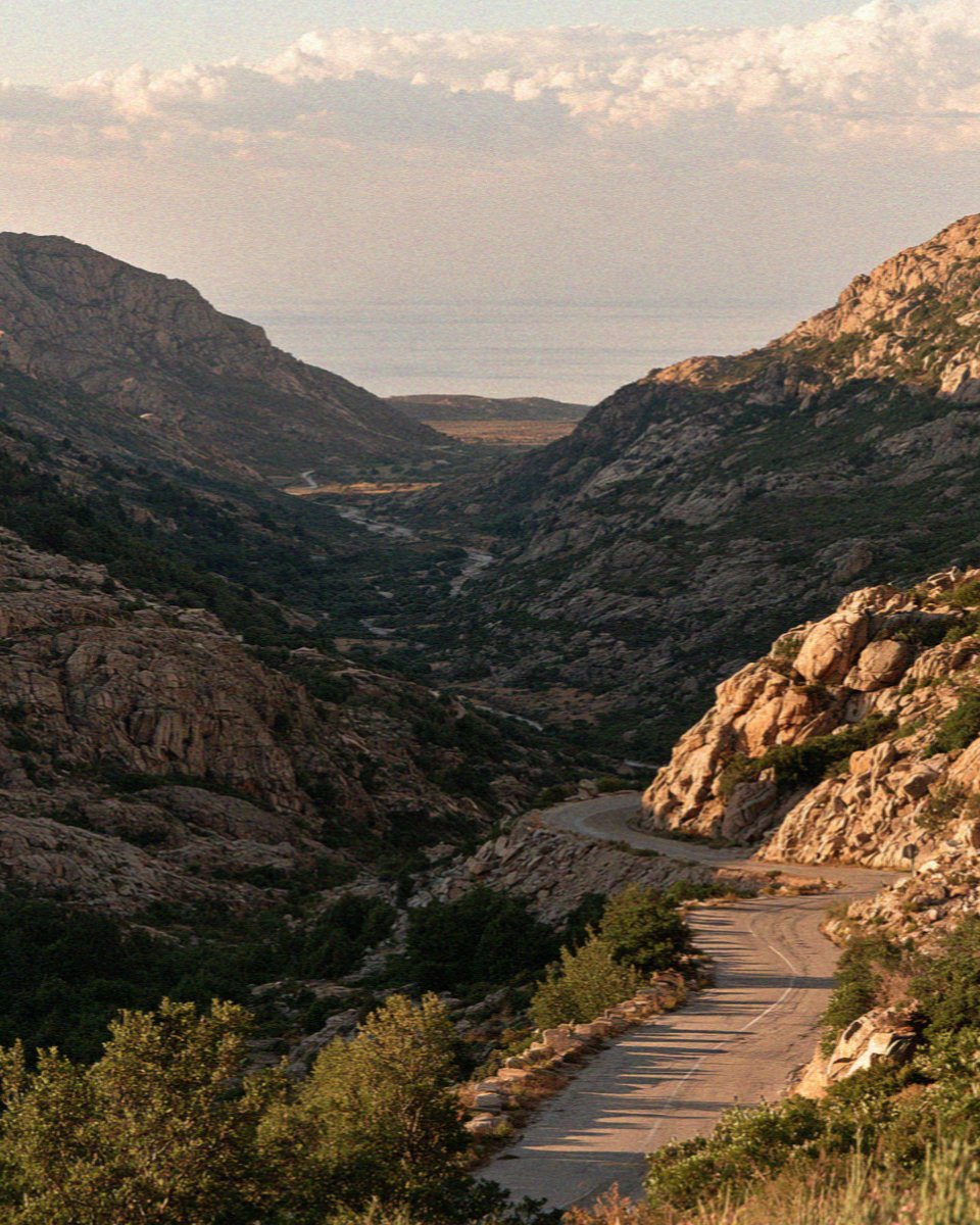 The valley opening out on the descent from the Corsican interior