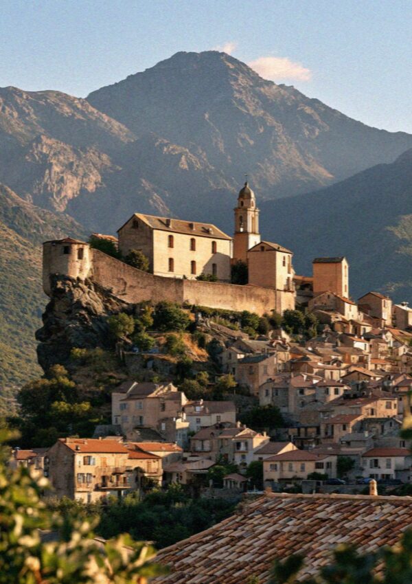 The citadel town of Corte in the interior of Corsica