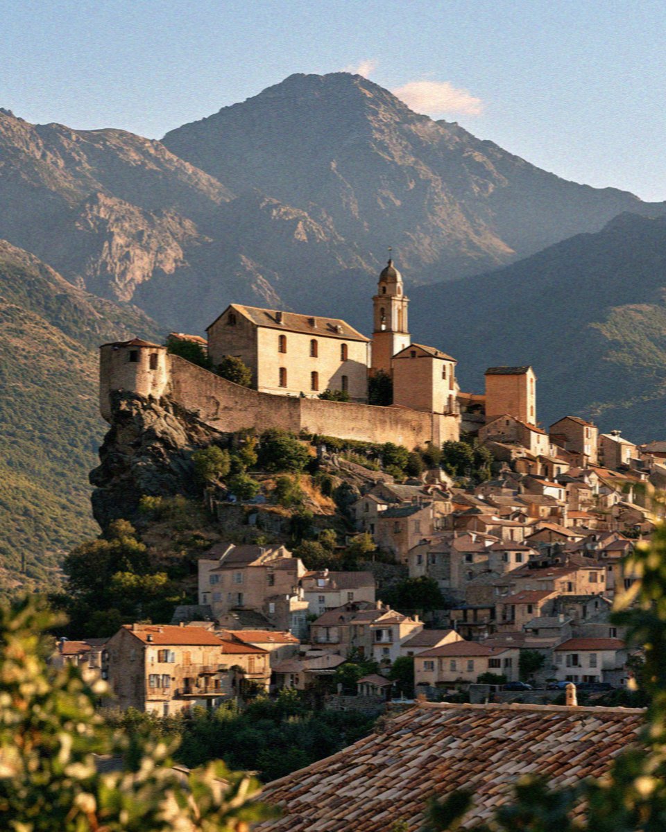 The citadel town of Corte in the interior of Corsica