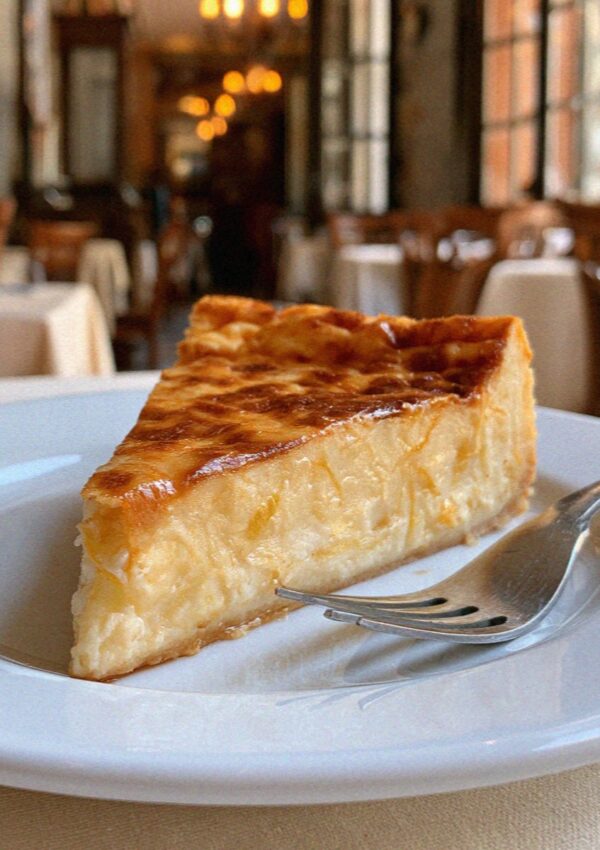 Fiadone, the sheep's cheese cake of Corsica, in Corte
