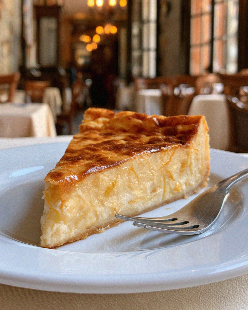 Fiadone, the sheep's cheese cake of Corsica, in Corte