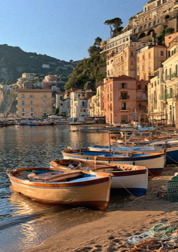 The fishing boats at Marina Grande in Sorrento in the morning