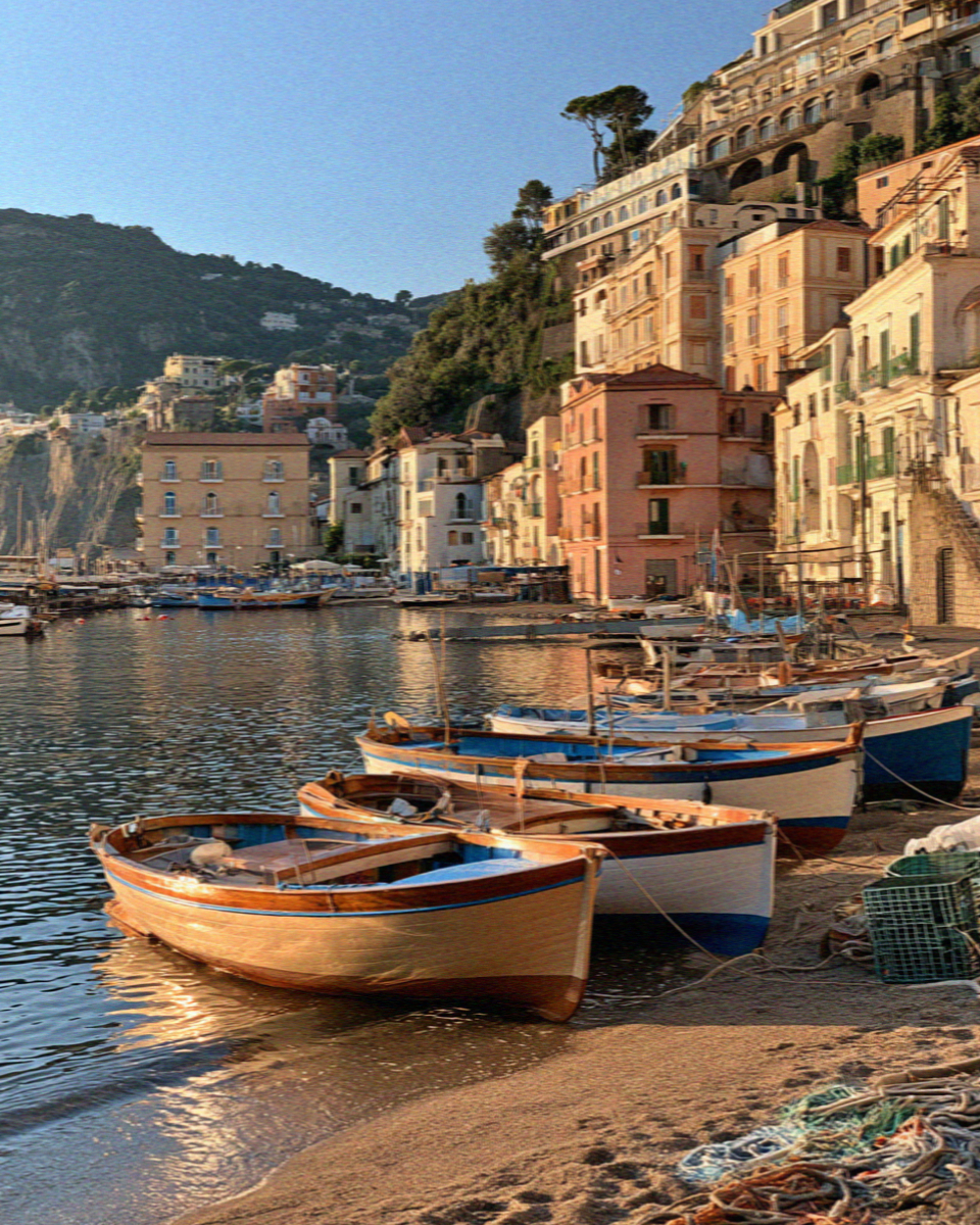 The fishing boats at Marina Grande in Sorrento in the morning
