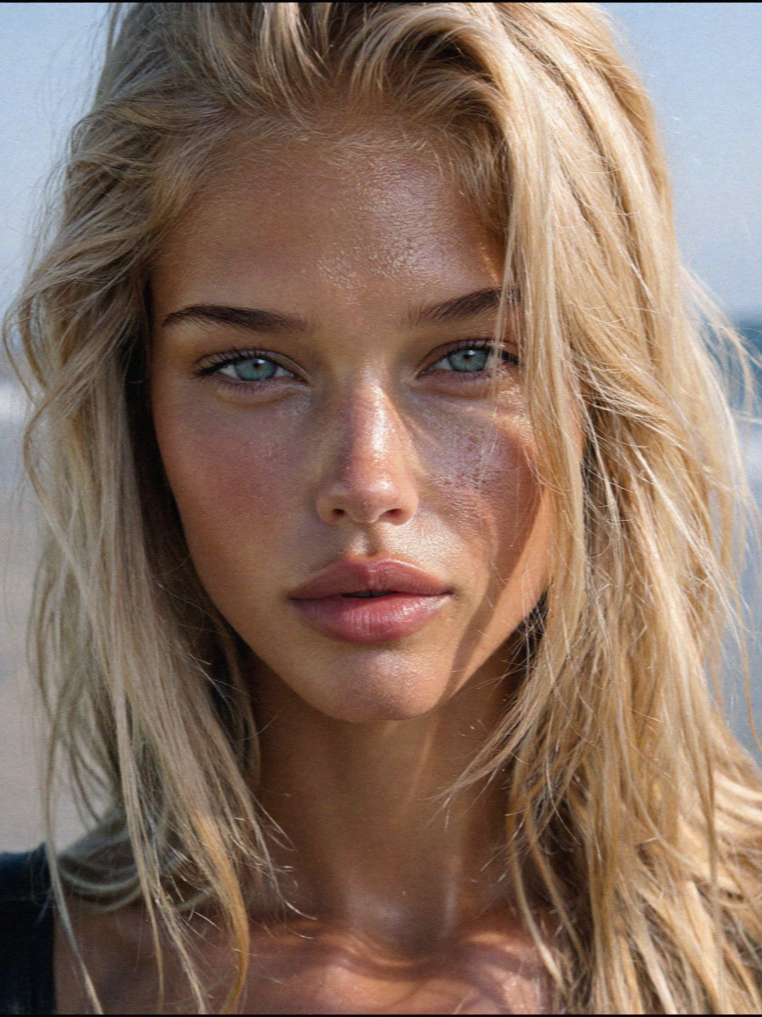 Victoria van der Berg at the end of the day in Cagliari in Sardinia